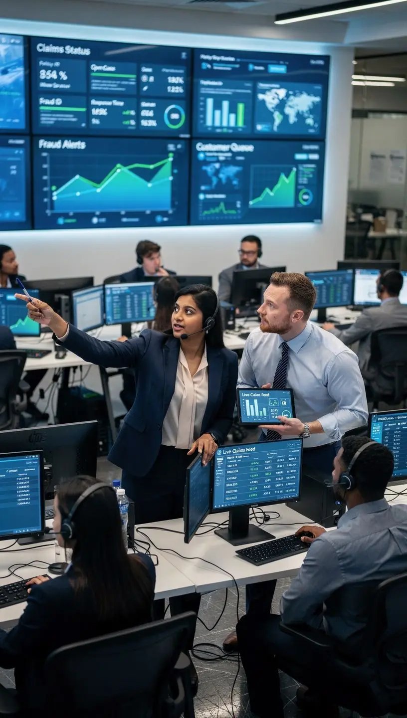 Kierowca przeglądający informacje o polisie ubezpieczeniowej na swoim smartfonie.